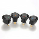 10pcs Car 12V Round Rocker Boat Yellow LED Light Toggle Switch SPST ON/OFF