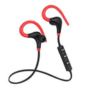 Wireless Earphones Sports Running Ear Hook and Cap Microphone Earplug Red