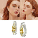 11Pair Cute Cat Two Tone Hoop Earrings For Women Earrings Jewelry