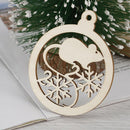 10pcs Rat Pattern DIY Crafts Scrapbook New year Decor Natural Wooden Ornamen&+
