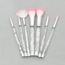 New 7Pcs Glitter Liquid Handle Makeup Brush Set Foundation Blending Power E