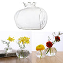 2x Pomegranate Shape Tabletop Glass Planter Flower Vase Decorative Glass Bottles