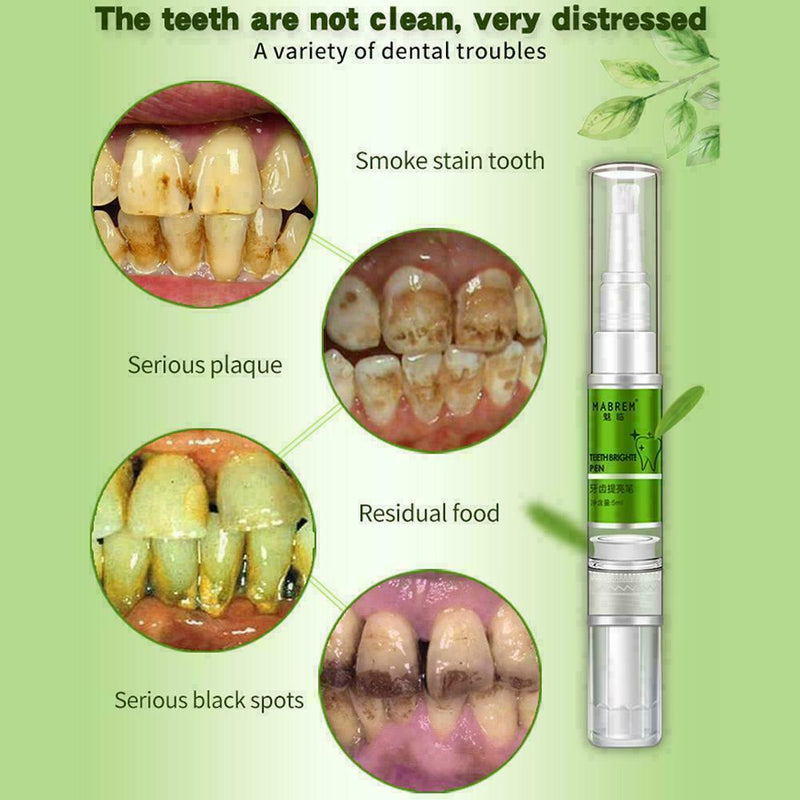 Teeth bright white pen teeth whitening remove plaque stains smoke stains B4 L7V8