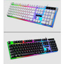 LED Illuminated USB 2.0 Gaming Keyboard Universal Plastic Keypad Black