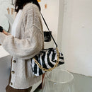 Leather Cloud Crossbody Bag Women Animal Pattern Chain Shoulder Handbag (3)