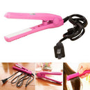 Mini Practical Electric Hair Styling Ceramic Straightener Curler Iron Roller M&