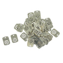 50 x Handmade Hollow Daisy Flower Rectangle DIY Making Charms