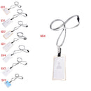 SilverAluminum Alloy Business Work Card ID Badge Adjustable Lanyard Holders FT