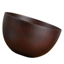 2x Japanese Round Wooden Tableware Bowls Kitchen Restaurant Noodles Bowl