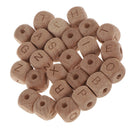 26pcs Letter Alphabet Wooden Loose Beads For Bracelet Jewelry DIY Finding