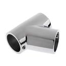 2 x Polished Boats Handrail Fitting - 60 Degree Hand Rail T/Tee 1-inch - 316