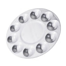 Professional Round Aluminium Paint Platte Tray 10 Wells Artist Art Palette Best