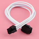6-Pin PSU Power Supply Cable, 30cm 6-Pin Male to Female M/F Extension Cable 6