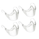 4 PCS Foldable Clear Face Shield Reusable Washable Safety Mouth Cover Visor