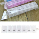 7 Day Weekly Transparent 7 Compartment Tablet Pill Box Case Holder Organize X8K4