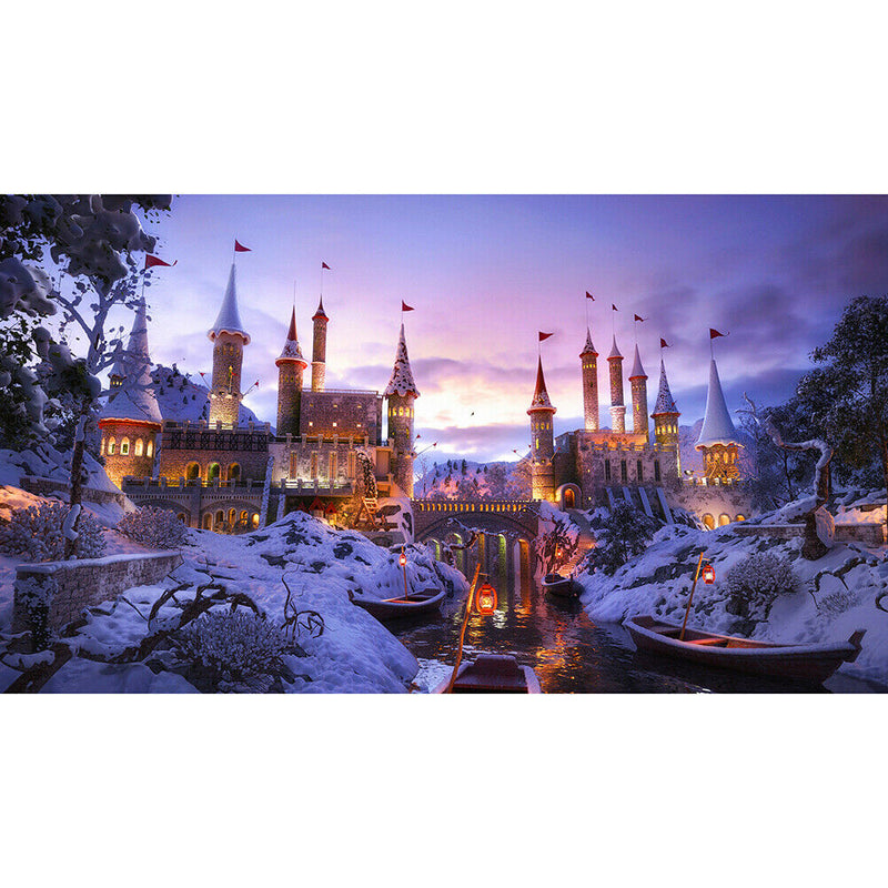 1000pcs Snow Castle DIY Puzzle Paper Jigsaw Kids Adults Assembling Picture