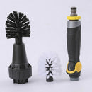 Automatic Scrubber Cleaning Brush W/ 2 Brush Heads, Car Wheel Tire Rim Brush