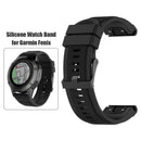 26mm Silicone Watch Band Strap for Garmin Fenix 6X/5X/5X Plus/3 (Black)