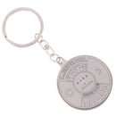 1Pc Calendar Keychain Metal Ring Compass Keyring Keyfob Hiking Camping Outdoo ME