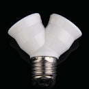 E27 Base Light Lamp Bulb Socket 1 to 2 Splitter Adapter Converter Socket