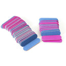 100Pcs Nail Files Double Color Wooden Mini Buffer Sanding 180/240 Disposabl P9G6