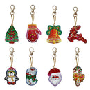 8pcs DIY Full Drill Special Shaped Diamond Painting Cartoon Fashion Keyring