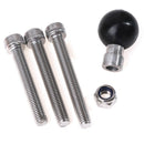 Motorcycle Handlebar Clamp Base 1 inch 25mm Ball with M8 Screws for Ram Moun Hn