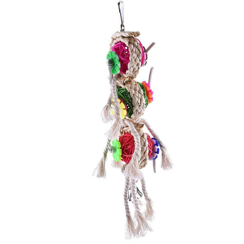 Pet Bird Bites Parrot Climb Chew Toys Hanging Cockatiel Parakeet Swing Cage