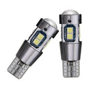 2X White T10-3030-10SMD LED Bulbs High Power Super Bright For Reading Light