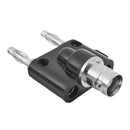 Audio Speaker Cable Connector BNC Female to 4mm Dual Banana Plug Black