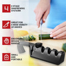 4 IN 1 Scissor Cuuter Sharpener Kitchen Adjustable Sharpening Stone 4 Stage Tool