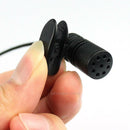 3.3FT Braided Wire Lavalier Lapel Tie Clip-On Microphone Mono 3.5mm Mic hv2n