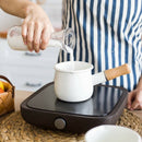 Enamel Milk Pan, Mini Butter Warmer 10cm Enamelware Saucepan Pan Cookware w K7W3
