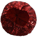 Lady Costume Stretch Sparkly Shining Sequin Beret Beanie Hat red F9J7