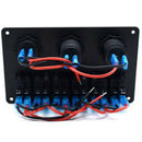 USB Charging ABS 12V 24V 6 Gang Rocker Switch Panel Dual USB Waterproof Cir