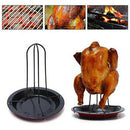 Chicken Roaster Rack for Oven, Grill, or BBQ Carbon Steel Vertical Poultry  O5Y1