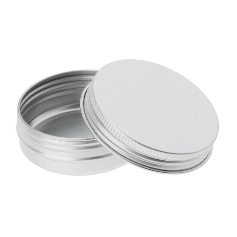 10x 40/100ml Round Aluminium Lip Balm Empty Pot Jar Tin Container Box Case