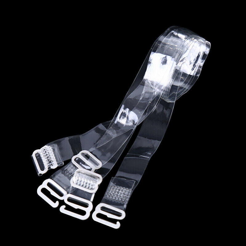 5 pair Transparent Crystal Invisible Adjustable Bra Set Shoulder hook Straps Kw