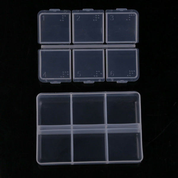 New Mini Portable Empty Braille 6 Cells Pill Medicine Drug Storage Case Box