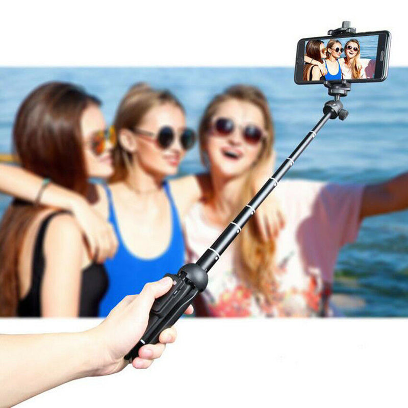 Extendable Selfie Stick Tripod Set with Bluetooth Remote Control Monopod