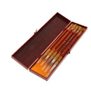 5 Pieces Chinese Calligraphy Wolf Hair Brushes Wooden Shaft for