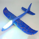 48Cm Hand Throw Lighting Up Flying Glider Plane Glow In The Dark Toys Foam  O6A2