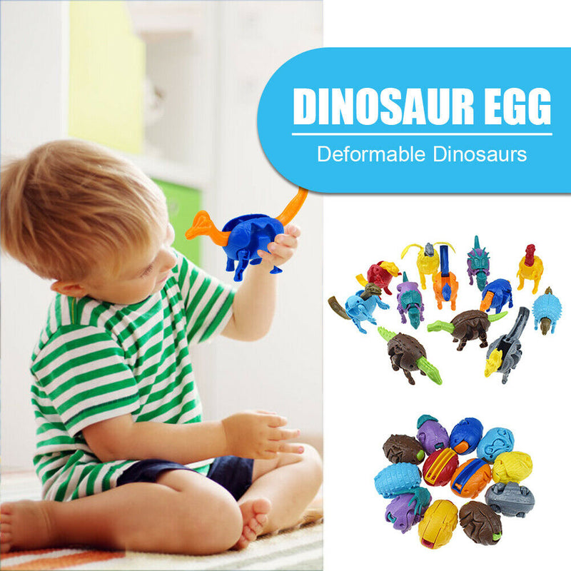 Deformation Dinosaur Eggs Plastics Assembly Animal Egg Toys for Kids Random A