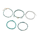Beach Blue Green Rope Wave Pendant Anklets For Women Wave Surfer Layered An