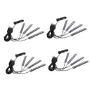 4pcs 9 LED Car Strobe RGB LED 4 Strip Light Decor Atmosphere Lamp Interior Light