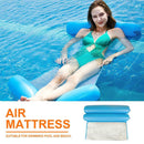 Water Hammock Inflatable Air Mattress Swimming Pool Beach Bed (Light Blue) SN9F