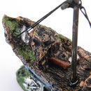 Aquarium Ornament Wreck Sailing Boat Sunk Ship Destroyer Fish Tank Cave Decor BX