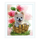 Lovely Dog 5D Diamond Cardboard Painting DIY Needlework Cross Stitch Set