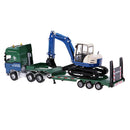 1:50 Scale Engeering Car Series Flatbed Trailer+Excavator for Kids Toys Gift
