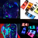 Glow in Dark Face and Body Paint UV Blacklight Neon Fluorescent 8 Tubes 10ML
